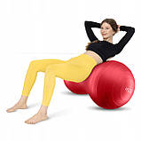 М'яч для фітнесу (арахіс) 4FIZJO Air Ball Peanut 45 x 90 см Anti-Burst Red (P-5907739318558), фото 11