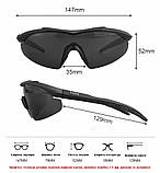 Тактичні Окуляри 5.11 Aileron Shield із 3 лінзами олива оправа з поляризацією.solve, фото 5