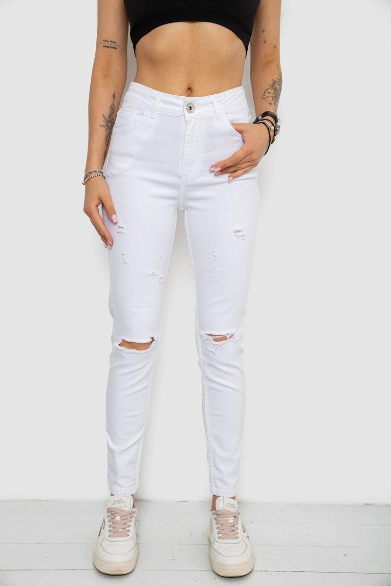 Джинси жіночі, колір білий, 182R3064, фото 1