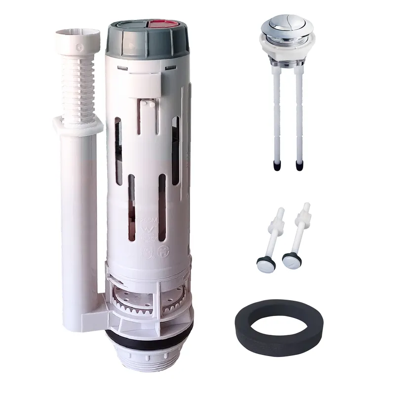 Арматура СПУСКНА KOER KT-0202 з двома режимами зливу (кнопка хромована) (KR5338), фото 1