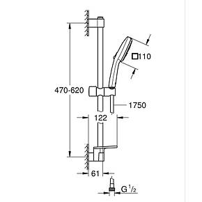 Душовий гарнітур Grohe Tempesta Cube 110, 3 режими (27929003), фото 3