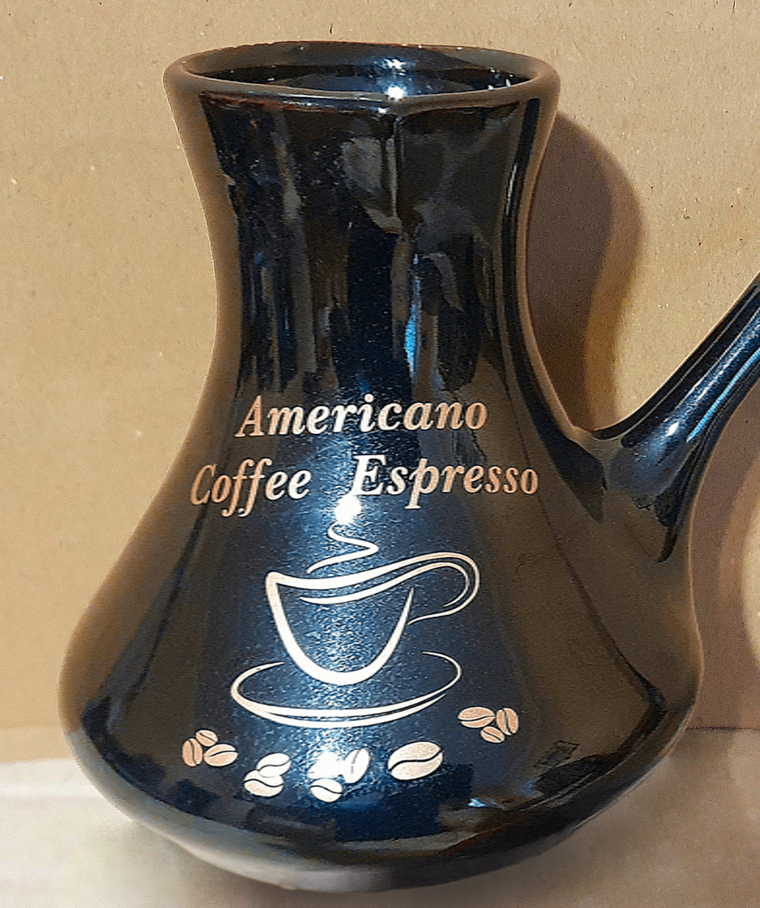 Турка Слав Керам керамічна "Americano деколь" 600 мл чорна