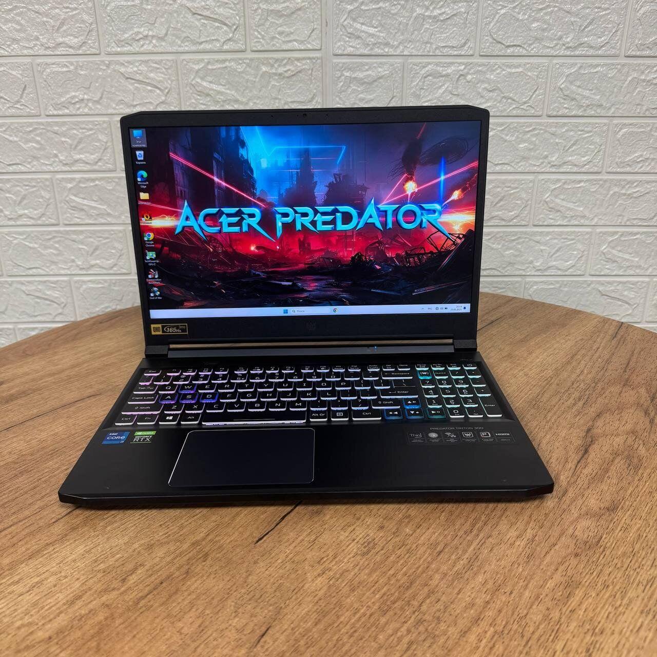Б/в Ігровий ноутбук Б-клас Acer Predator Triton PT315-53 15.6" 2560x1440| i7-11800H| 16GB RAM| 1000GB SSD| RTX 3070 8GB