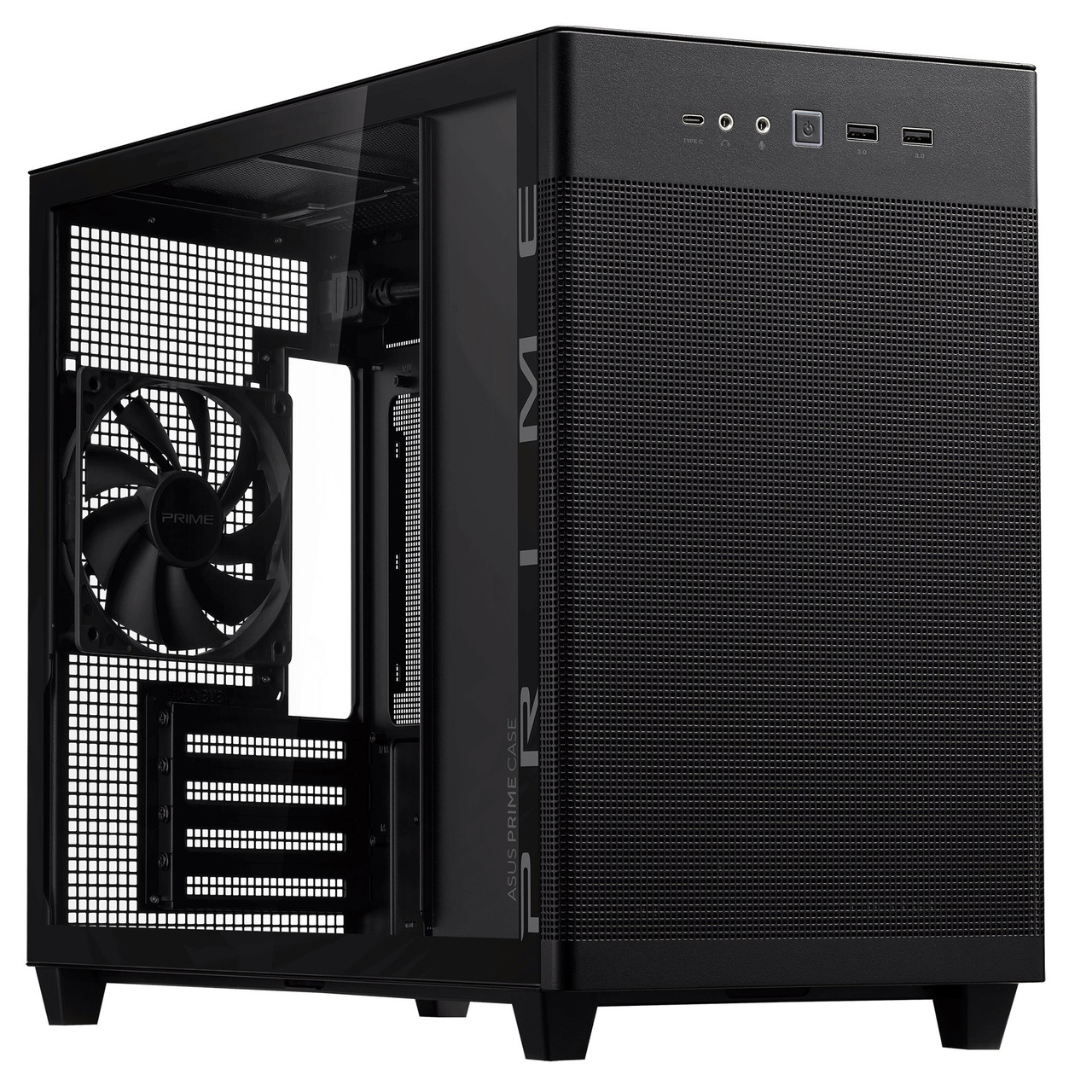 Корпус Asus Prime AP201 Black Tempered Glass без БЖ (90DC00G0-B39010), фото 1