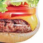 Надувний плотик 145x142 см для плавання та відпочинку на воді Гамбургер Intex 58780 Стильний надувний плотик, фото 6