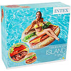 Надувний плотик 145x142 см для плавання та відпочинку на воді Гамбургер Intex 58780 Стильний надувний плотик, фото 7