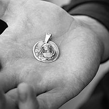 Срібний кулон Знак зодіаку Діва 133221diву Онікс, фото 4