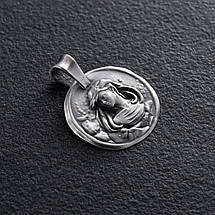 Срібний кулон Знак зодіаку Діва 133221diву Онікс, фото 6
