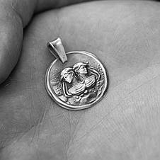 Срібний кулон Знак зодіаку Близнюки 133221близнюки Онікс, фото 4