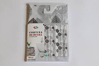 Шторка для ванної силіконова 180x180 см Grey Leaf Cortina 81068, фото 6