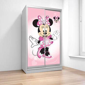 Шафа купе Мінні Маус, шафа купе 2/3/4 двері, шафа для одягу фотодрук