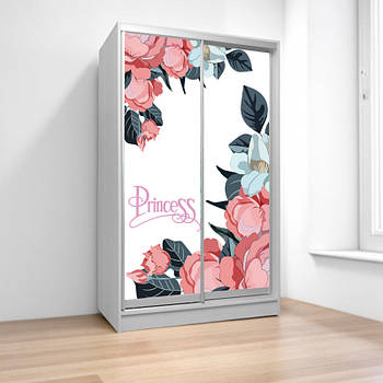Шафа купе Принцеса, шафа купе 2/3/4 двері, шафа для одягу фотодрук