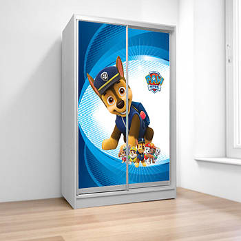 Шафа купе Цуценячий патруль, дитяча шафа купе 2/3/4 двері, шафа для одягу фотодрук