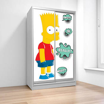 Шафа купе Барт, дитяча шафа купе 2/3/4 двері, шафа для одягу фотодрук