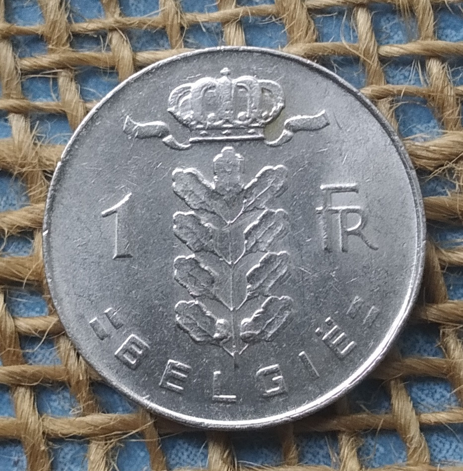 1 франк 1975 року. Бельгiя