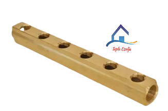 Колектор (сопілка) латунний 3/4" на 6 виходів 1/2"