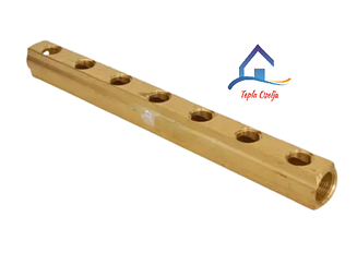 Колектор (сопілка) латунний 3/4" на 7 виходів 1/2"