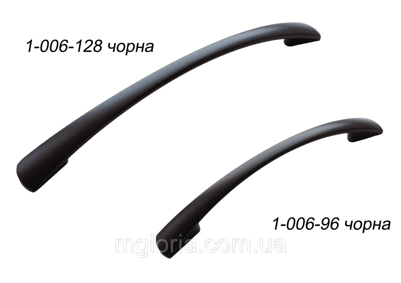 Ручки меблеві Alva 1/006 чорні матові