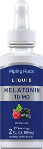 Мелатонін рідкий Piping Rock Liquid Melatonin 10 мг 59 мл (смак ягоди)