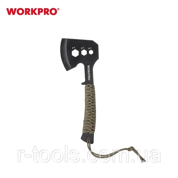 Сокира туристична (паракорд) 254 мм Workpro PRO WP383002
