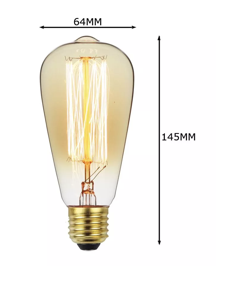 Лампа Едісона ST64 40W, фото 1