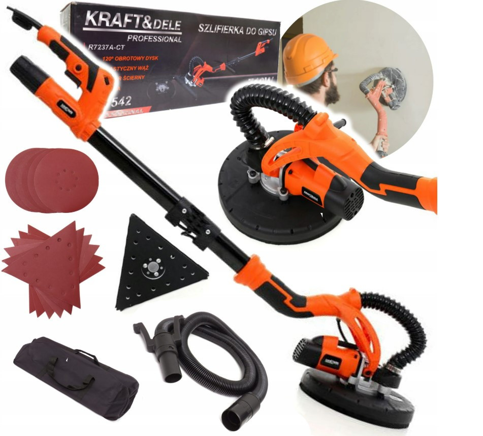 Шліфмашина Жираф для стін та стелі 225мм Kraft&Dele KD1542 Польща, фото 1