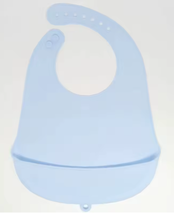 Водонепроникний силіконовий нагрудник для малюків (Блакитний), фото 1