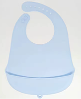 Водонепроникний силіконовий нагрудник для малюків (Блакитний)