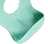 Водонепроникний силіконовий нагрудник для малюків (Блакитний), фото 3