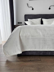 Покривало "Мармур", 100% cotton, молочний колір (Розміри і кольори в асортименті)
