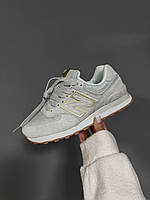 Жіночі Кросівки NEW BALANCE 574 LIGHT GREY GOLD / Нью Баленс 574