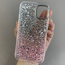Чохол для iPhone 11 прозорий чохол з рожевими блискітками на телефон айфон 11 q08u, фото 2