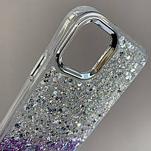 Чохол для iPhone 11 прозорий чохол із бузковими блискітками на телефон айфон 11 q08u, фото 3