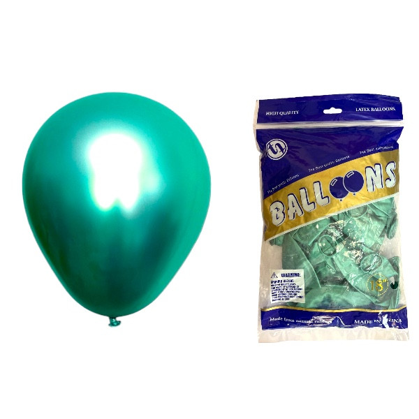 Повітряні кулі хром зелений 18" TT (TONGTAI), 25 штук
