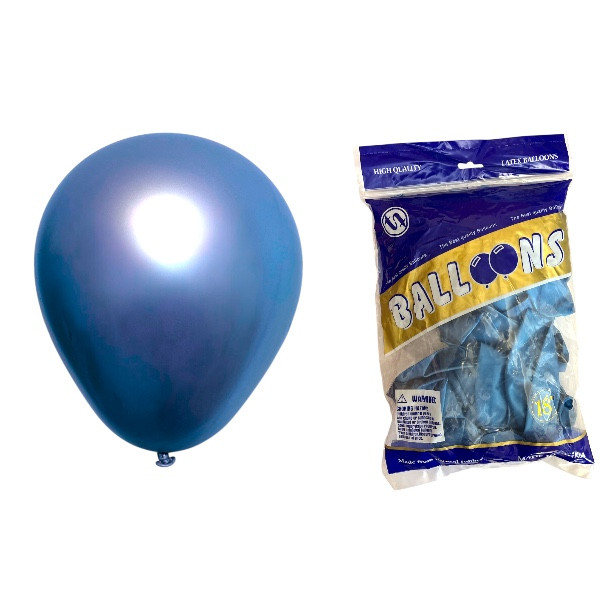 Повітряні кулі хром синій 18" TT (TONGTAI), 25 штук