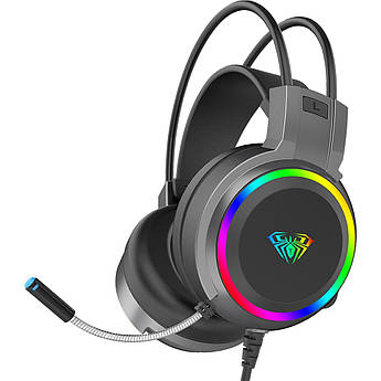 Гарнітура Aula S608 Wired Gaming Headset Black — стиль, звук і підсвітка на максималках