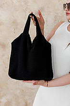 Сумка в'язана Boho чорна ART KNIT