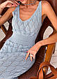 Ажурна літня сукня довга блакитна ART KNIT, фото 3