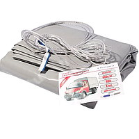 Тент нов.зрз. посилений Газель 2-стор. 8 лювер. 600г/м² сірий з тросом БелТент 3302-8508020