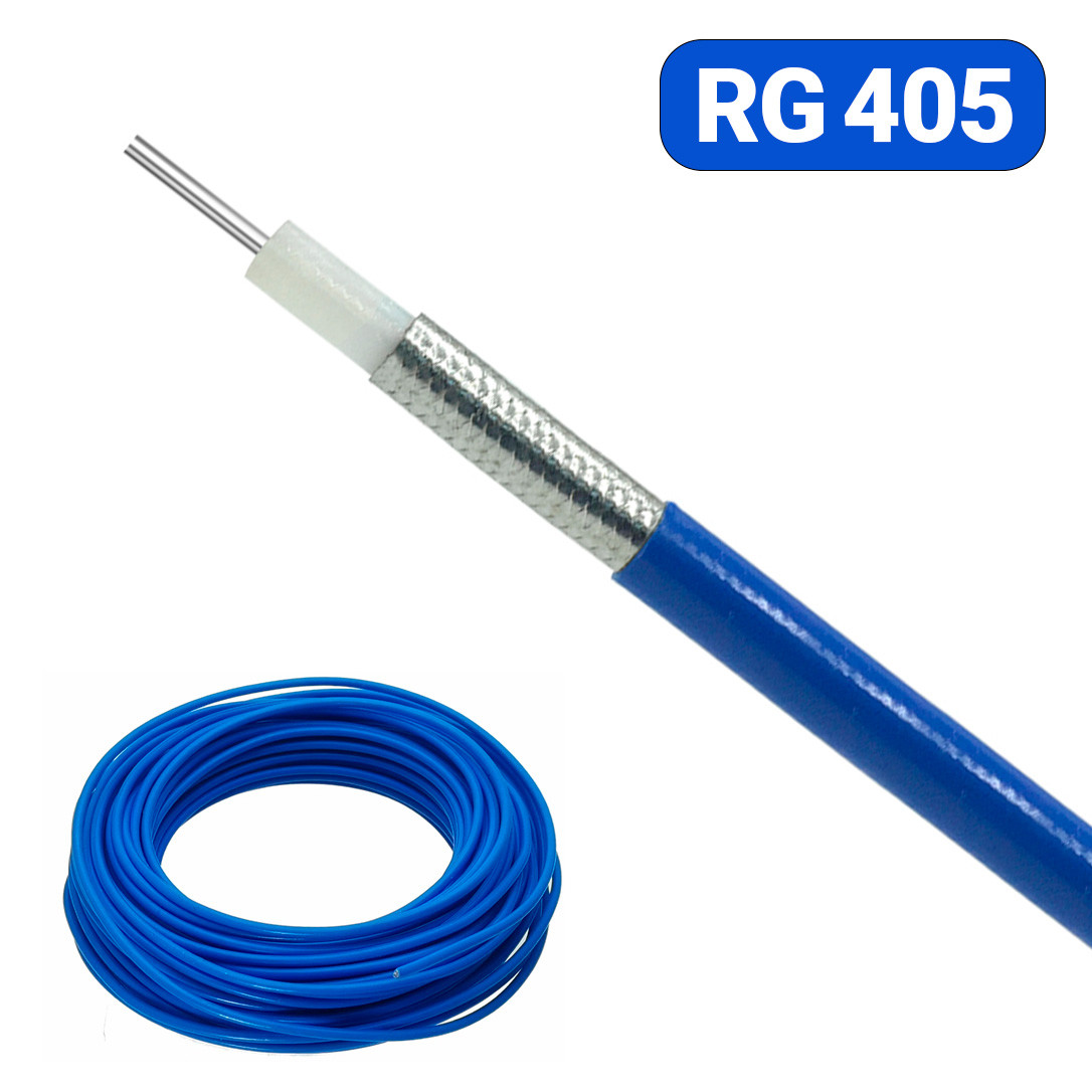 Коаксіальний кабель RG405 RG086 50 Ом тефлоновий високочастотний для пігтейлів, антен WiFi, FPV, 4G