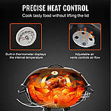 VEVOR чайник вугілля для барбекю чайник-гриль 56 см портативний барбекю чайник-гриль з кришкою Смачне барбекю, фото 4