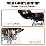 VEVOR чайник вугілля для барбекю чайник-гриль 56 см портативний барбекю чайник-гриль з кришкою Смачне барбекю, фото 5