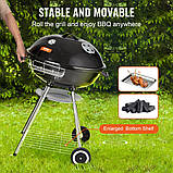 VEVOR чайник вугілля для барбекю чайник-гриль 56 см портативний барбекю чайник-гриль з кришкою Смачне барбекю, фото 6