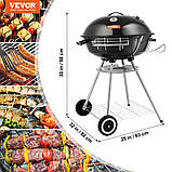 VEVOR чайник вугілля для барбекю чайник-гриль 56 см портативний барбекю чайник-гриль з кришкою Смачне барбекю, фото 7