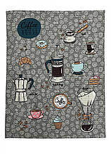 Рушник вафельний Кава сірий ТМ ПРОВАНС