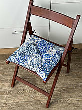 Подушка на стілець Фреска синя ТМ ПРОВАНС