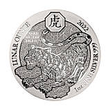 Срібна монета 50 франків Руанди «Рік Тигра» 1oz 2022 – сила, рішучість, фото 5