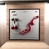 Колекційна Модель Panini F1 McLaren MP4/4 з Рамкою 2в1 та 3D Траса Japanese GP 1988 #12 Ayrton Senna Type - B