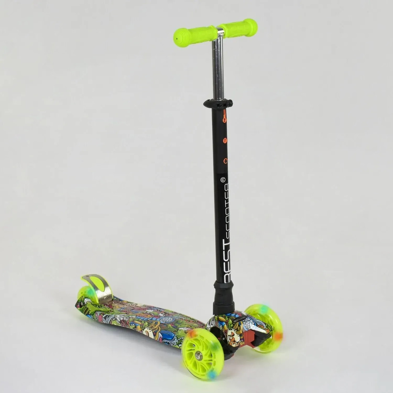 Самокат-кікборд Best Scooter MAXI А 24647 /779-1391 зі світними колесами для дітей і сім'ї