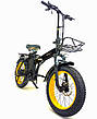 Електровелосипед складаний Fatbike Tesla 20" (1200W 48V 25Ah) з корзиною, фото 8